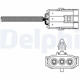 Delphi Lambdasonde vor Katalysator Renault Clio Kangoo ES10992-12B1