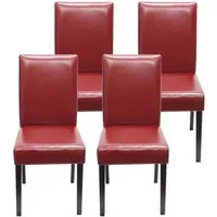 MCW Esszimmerstuhl Littau-4 (Set, 4 St), 4er-Set, Rutschfest durch Kunststoff-Bodenschoner, hohe Rückenlehne