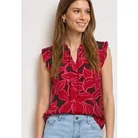 STREET ONE Blusentop Feine Chiffon-Qualität mit Innetop aus Modal, weich fallend