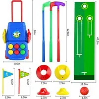 Snaen Spielzeug-Gartenset Kinderspielzeug Kids Golf Koffer Spiel Abspielset, (set, 6-tlg., 1), Kleinkind Golf Spielzeug für den Innen- und Außenbereich