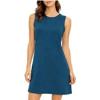 Vishes Sommerkleid Ärmelloses Kleid Damen A-Linie Jersey Baumwolle Unifarben Alternative Mode, Boho, Hippie, Ethno, Festival