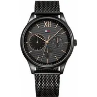 Tommy Hilfiger Multifunktionsuhr DAMON 1791420, Quarzuhr, Armbanduhr, Herrenuhr, Datum, Edelstahlarmband
