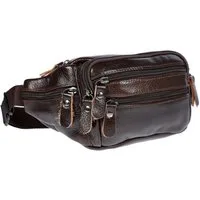 Christian Wippermann Bauchtasche Leder Bauchtasche für Herren Damen Schwarz Braun (1 tlg), Waistbag Hüfttasche Waist Bag