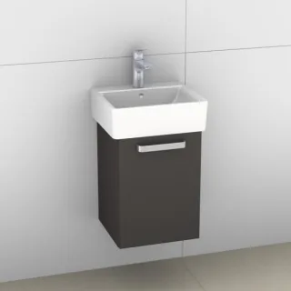 Artiqua 412 Waschtischunterschrank für Connect Cube E7137, Stahlgrau, 412-WUT-I13-L-7142-88 412-WUT-I13-L-7142-88