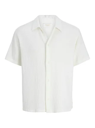 JACK&JONES - JORNANTUCKET DOUBLE CLOTH SHIRT SS JNR Cloud Dancer - Gr. - 164