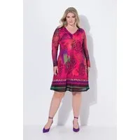 MIAMODA Jerseykleid Meshkleid A-Linie Mesh Animalprint