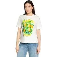 Cartoon Kurzarmshirt Damen mit Rundhalsausschnitt (1-tlg)