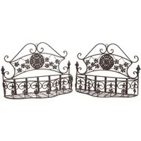 Moritz Blumentopf 2er Set Metall Wandkörbe Pflanzkörbe, Dekoration für In- und Outdoor für Pflanzen und Blumen Verzierungen