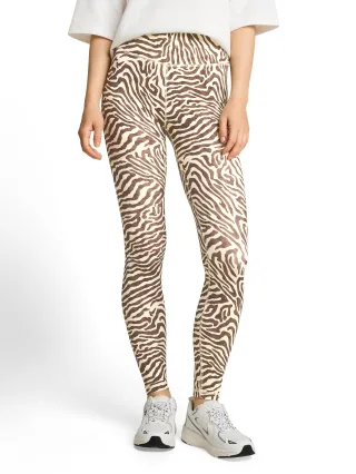 Denim Tom Tailor - Sport Leggings brown beige zebra print - Gr. - M