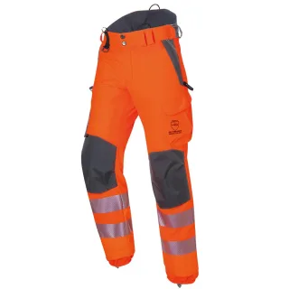 KÜBLER REFLECTIQ Schnittschutzhose PSA 3 - Langgröße warnorange/anthrazit S-89 - 2107 8203-3797-S-89