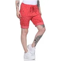 Aurela Damenmode Chinoshorts Kurze Damen Hose Sommer Chino maritime Bermuda moderne Knitteroptik, Vintage, mit Gummibung & Kordelzug