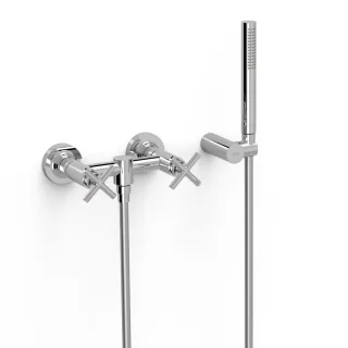 Tres Aufputz 2 Griffmischer für Dusche Anti Kalk Messing Handbrause , 28316301 28316301