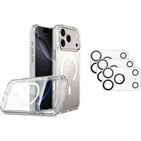 Futurea Smartphone-Hülle iPhone 17 MagSafe Schutzhülle Case transparent & 3x Kameraschutzglas 6,3 - 6,9 Zoll, für Apple iPhone 17 Air / Pro / Pro Max & 3x Premium Kameraschutzglas