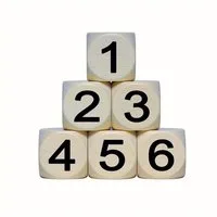 GICO Spielesammlung 1–6 Holzwürfel Natur 30 mm – Zahlenwürfel aus Holz 1 Stück 4135