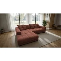 Massivart® Ecksofa Cord 300x215 cm / Nosagfederung / Cordsofa / ARTEMIS, inkl. Kissen-Set · frei im Raum stellbar