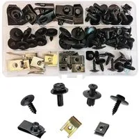 FELIXLEO Schrauben- und Dübel-Set Blechmutter Schrauben Clip Kit Auto Kotflügel Clips, (64 St)