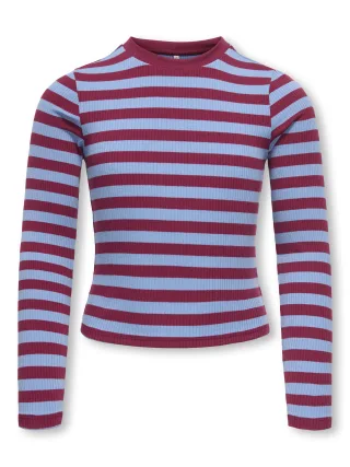 KIDS ONLY - KOGLUPE L/S STRIPE TEE JRS Allure - Gr. - 164
