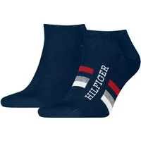 Tommy Hilfiger Sneakersocken TH MEN SNEAKER 2P HILFIGER TAB (2 Paar) Atmungsaktiv, Markenlogo