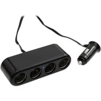 AIV Zigarettenanzünder-Verteiler Zigarettenanzünder Verteiler 4-Fach, 12V Steckdosen-Adapter Vierer-Steckdose Mehrfach-Steckdose