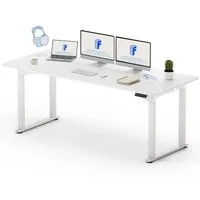 FLEXISPOT Schreibtisch Elektrisch höhenverstellbarer Tisch mit Doppelmotor (Höhenverstellbarer Schreibtisch elektrisch), Gaming Tisch, 4-Beinen, 2 Motoren, 2-Fach-Teleskop