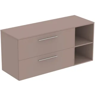 Ideal Standard Möbel-Set 140cm i.life B 2 Auszüge 2 off.Fächer Gr.Chrom Greige matt, T5761NH T5761NH