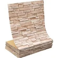 Agger 3D Wandpaneel 3D Wandpaneele Wandverkleidung Selbstklebend Tapeten 70x500cm, Wasserdicht Wandtapete Küchenrückwand