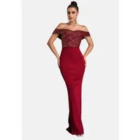 Moda Minx Jerseykleid Juliana Off Shoulder Dress im schulterfreien Design