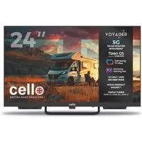 Cello C24TZR-VOY LED-Fernseher (60,96 cm/24 Zoll, HD-Ready, Smart‑TV, WLAN, 5G‑Router integriert, Intern verbaute LTE‑Antennen, Pitch Perfect Sound, Samsung Gaming Hub)