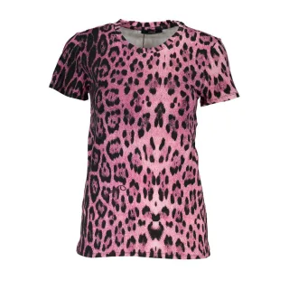 Cavalli Class Pink Baumwoll Damen T-Shirt