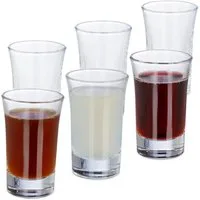 relaxdays Schnapsglas Schnapsgläser 4cl im 6er Set, Glas