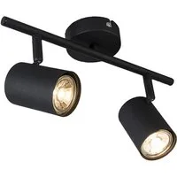 Qazqa LED Aufbaustrahler Jeana, ohne Leuchtmittel, Warmweiß, QAZQA Aufbau­spot, gu10, Schwarz, Stahl, Modern