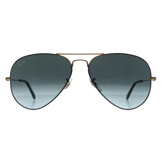Ray-Ban Aviator 3025 9271GK poliert schwarz auf arista blau vintage Gradient schwarz Sonnenbrille