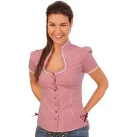 Krüger Madl Trachtenbluse Trachtenbluse - DANNERL - rot, blau
