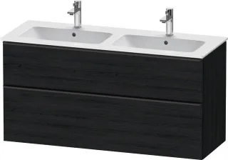 Duravit D-Neo Waschtischunterbau wandhängend Eiche Schwarz Matt 1280x462x625 mm - DE43650BD160000 DE43650BD160000