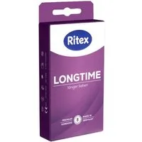 Ritex Kondome Longtime - Länger Lieben Packung mit, 8 St., Kondome mit Doppelring für ein lang anhaltendes Liebesspiel