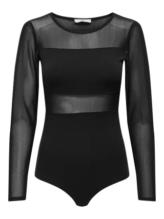 ONLY - ONLESTHER L/S MESH BODYSTOCKING JRS NOOS Black - Gr. - L