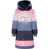 happy girls A-Linien-Kleid Happy girls Sweatkleid Schmetterling Kapuze Langarm blau rosa (kein Set, 1-tlg)