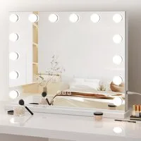 Dripex Schminkspiegel 14 LED Hollywood Schminktischspiegel Spiegel 3 Farbtemperatur Licht