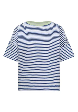 CECIL - Gestreiftes T-Shirt blau - Gr. - M