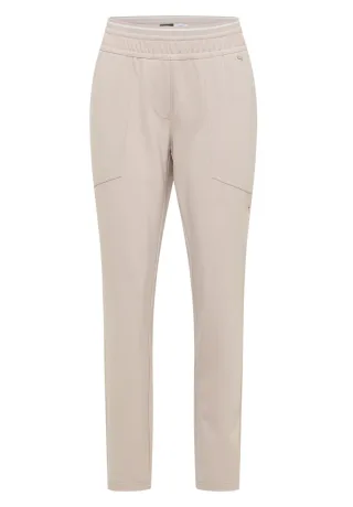 Cecil - Stoffhose im Casual Fit mit elastischem Bund beige - Gr. - 28