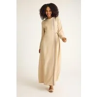 fashionshowcase Tunikakleid Abaya Kleid mit Schmuckdetails – Modest Fashion
