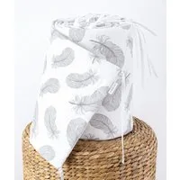 Loolay Bettnestchen GRAU WEIß Baumwolle BETTUMRANDUNG Babybett 420, 360, 210, 180 x 30cm, (Babyausstattung Babynest Kopfschutz Kantenschutz Baby, 100% Baumwolle Babybett Bettschutzgitter Umrandung), LOOLAY® - 100% Europäische Stoffe und Kleinserien-N
