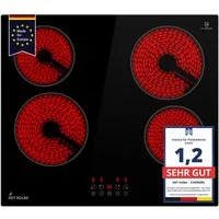 KKT KOLBE Elektro-Kochfeld CH5900RL, 59cm Herdplatte Kochfeld Kochplatte Glaskeramik 4 Zonen Autark Timer