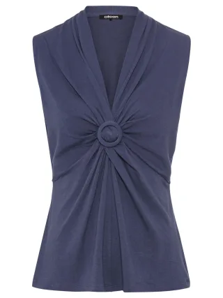 Olsen - T-Shirt Sleeveless indigo denim - Gr. - 46