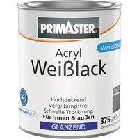 Primaster Weißlack Primaster Acryl Weißlack glänzend 375 ml