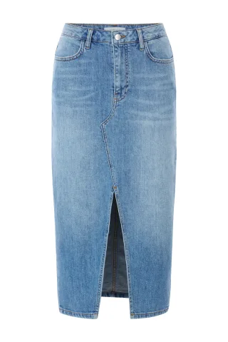 Rich & Royal - Blue denim skirt denim blue - Gr. - 26