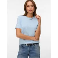 Vero Moda Kurzarmshirt VMPAULINA SS T-SHIRT GA JRS NOOS Baumwolle, regular fit
