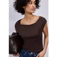 STREET ONE T-Shirt mit U-Boot-Ausschnitt