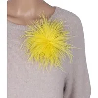 MIRROSI Brosche Edler Federbrosche, Feder-Anstecker im Boho-Vintage Stil, Ausgestattet mit Clip und Anstecknadel für sicheren Halt