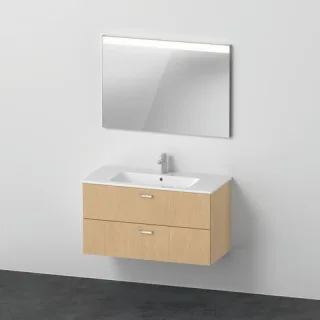 Duravit XBase Möbelwaschtisch mit Waschtischunterbau und Spiegel 1030x490x2000 mm - XB0072030300000 XB0072030300000